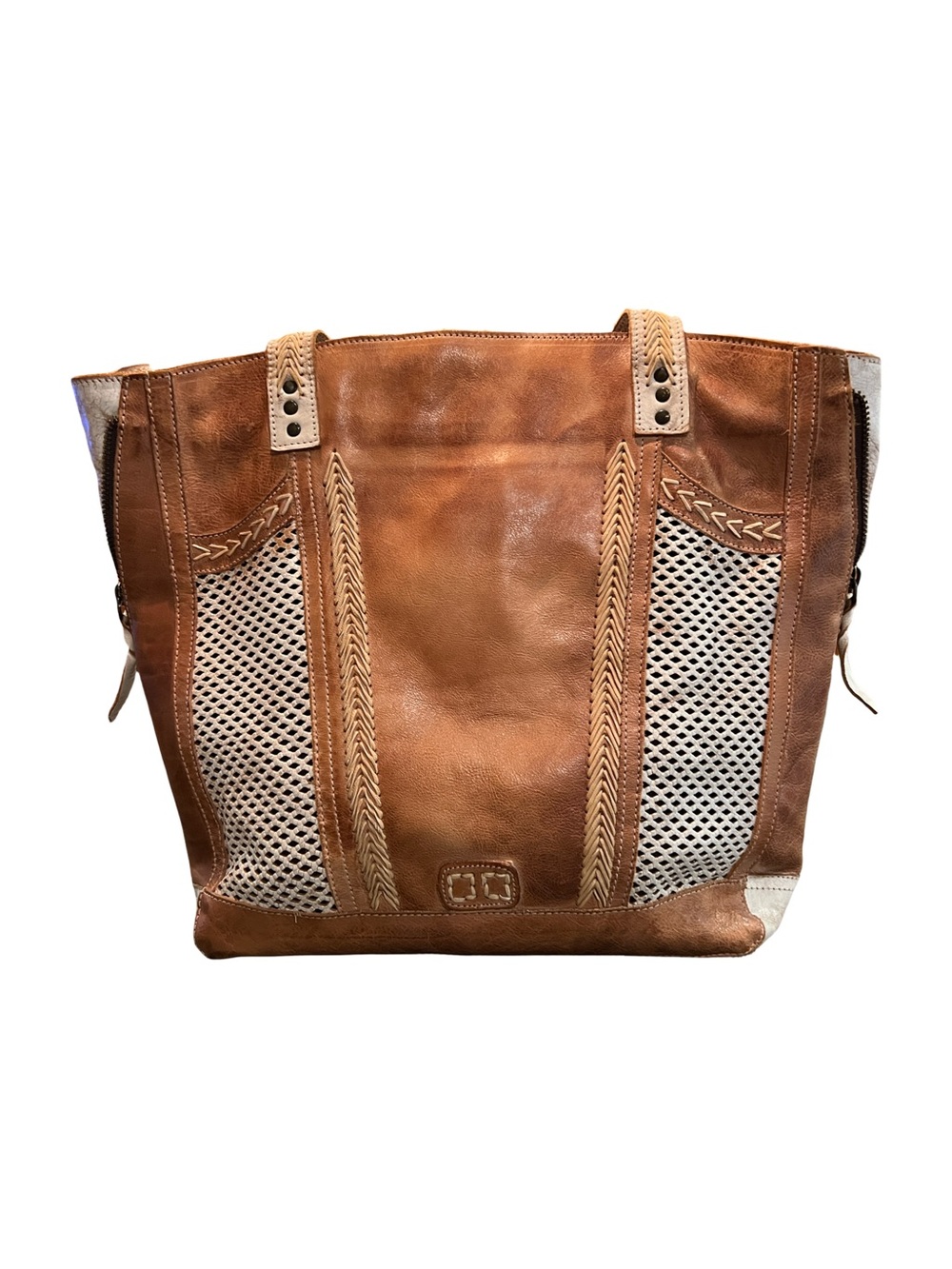 Bed|Stü Amelie Tote Bag Purse Nectar Lux Tan Rustic Handmade Purse - Picture 14 of 16